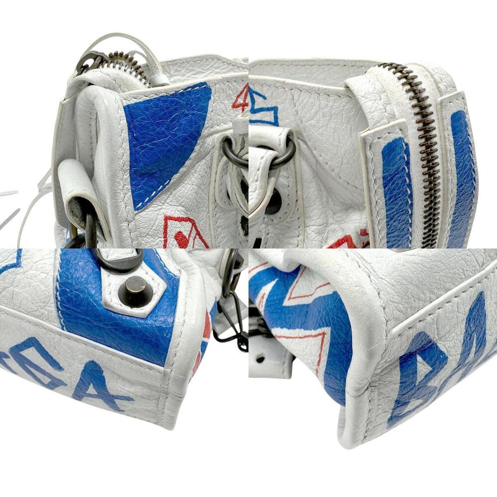 Balenciaga Classic City Leather Shoulder Bag White Multicolor - Picture 3 of 4
